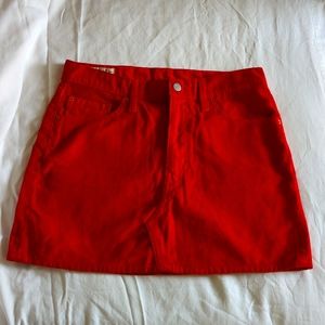 Levi Strauss Deconstructed Corduroy Mini Skirt Size W29